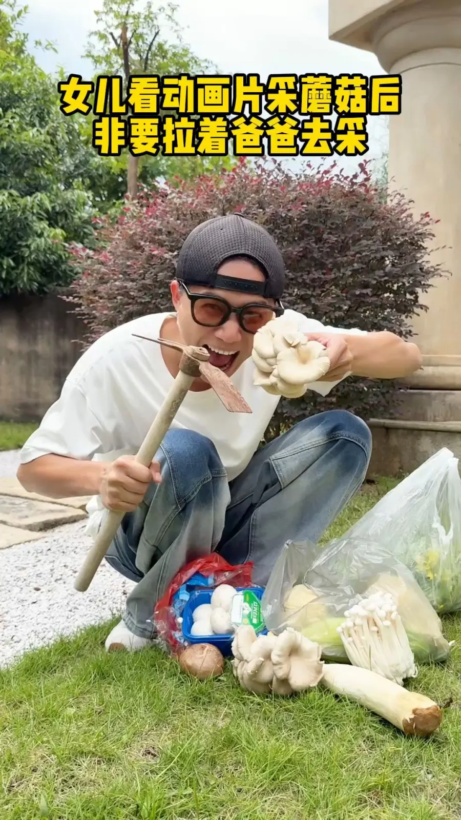 采一次蘑菇够我们家吃一个月了哈哈哈哈哈哈